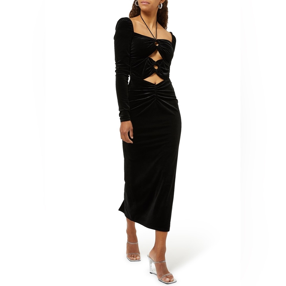 Jett Velvet Cut-Out Midi Dress